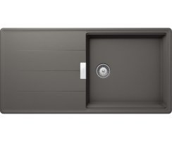 Schock Auflage-Einbauspüle Tia D-100L A Silverstone inkl. Funktionsschalenset und Multifunktionaler Träger