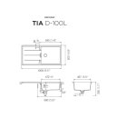 Schock Auflage-Einbauspüle Tia D-100L A Silverstone inkl. Funktionsschalenset und Multifunktionaler Träger