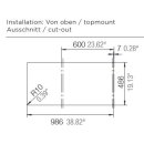 Schock Auflage-Einbauspüle Tia D-100L A Silverstone inkl. Funktionsschalenset und Multifunktionaler Träger