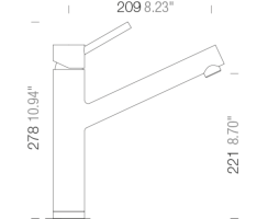 Schock Armatur Altos 529000EDM, Edelstahl massiv,...