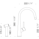 Schock Armatur Conos Pro 528006EDM, Edelstahl massiv, Hochdruck, Festauslauf