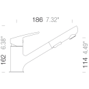 Schock Armatur Daja 522120GCR, Croma, Hochdruck, Ausziehbarer Auslauf