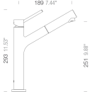 Schock Armatur Dion 510120CHR, Chrom, Hochdruck, Ausziehbarer Auslauf