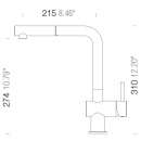 Schock Armatur Epos 540123CHR, Chrom, Niederdruck, Ausziehbarer Auslauf