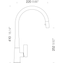 Schock Armatur Gota 521120CHR, Chrom, Hochdruck, Ausziehbarer Auslauf
