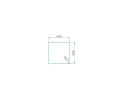Pyramis Einbauspüle Astris Colora (50x40) 1B Gun Metal 101055801 Flächenbündig