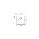 Pyramis Einbauspüle Astris Colora (50x40) 1B Gun Metal 101055801 Flächenbündig