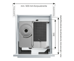 ritter Einbau-Allesschneider AES 72 SR-H sibermetallic/rechts 546005