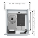 ritter Einbau-Allesschneider AES 72 SR-H sibermetallic/rechts 546005
