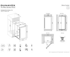 DUNAVOX Einbau Weinkühler Soul.-72 - Höhe 123,4cm - 72 Flaschen - Edelstahl - DAVS-72.185DSS