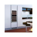 DUNAVOX Einbau Weinkühler Soul.-72 - Höhe 123,4cm - 72 Flaschen - Edelstahl - DAVS-72.185DSS