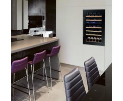 DUNAVOX Einbau Weinkühler Soul-49 - Höhe 88,5cm - 49 Flaschen - Schwarz - DAVS-49.116DB