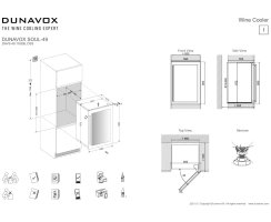 DUNAVOX Einbau Weinkühler Soul-49 - Höhe 88,5cm - 49 Flaschen - Schwarz - DAVS-49.116DB