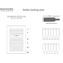 DUNAVOX Einbau Weinkühler Soul-49 - Höhe 88,5cm - 49 Flaschen - Schwarz - DAVS-49.116DB
