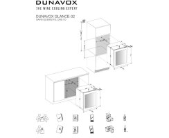 DUNAVOX Einbau Weink&uuml;hler Glance-35 - Push to open - 71,5cm - 80L - 32 Flaschen - schwarz - DAVG-32.80DB.TO