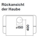 falmec Kopffreihaube Flipper, 85 cm, Glas schwarz satiniert 100097