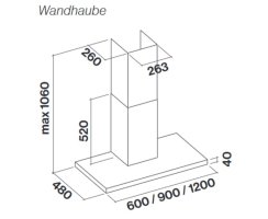 falmec Wandhaube Lumen, 90 cm, Edelstahl 100182
