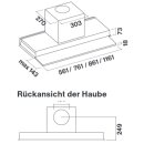 falmec Flachlüfter Move, 80 cm, Edelstahl, Glas weiß 101905