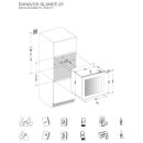 DUNAVOX Einbau Weinkühler Glance-25 - Push to open - 59,5cm - 63L - 25 Flaschen - Edelstahl - DAVG-25.63DSS.TO
