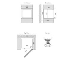 DUNAVOX Einbau Weinkühler Glance-18 - Push to open - 45,5cm - 46L - 18 Flaschen - Edelstahl - DAVG-18.46SS.TO