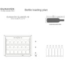 DUNAVOX Einbau Weinkühler Glance-18 - Push to open - 45,5cm - 46L - 18 Flaschen - Edelstahl - DAVG-18.46SS.TO
