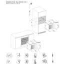 DUNAVOX Einbau Weinkühler Glance-18 - Push to open - 45,5cm - 46L - 18 Flaschen - Edelstahl - DAVG-18.46SS.TO