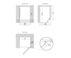 DUNAVOX Unterbau Weink&uuml;hler Flow-46D DAUF-46.145DSS, 82cm, 145L, 46 Flaschen, EdelstahL