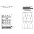 DUNAVOX Unterbau Weink&uuml;hler Flow-46D DAUF-46.145DSS, 82cm, 145L, 46 Flaschen, EdelstahL