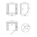 DUNAVOX Unterbau Weink&uuml;hler Flow-46D DAUF-46.145DSS, 82cm, 145L, 46 Flaschen, EdelstahL