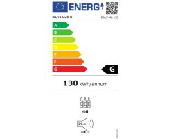 DUNAVOX Unterbau Weinkühler Flow, 82cm, 138L, 46 Flaschen, schwarz, DAUF-46.138B