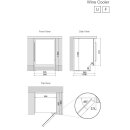 DUNAVOX Unterbau Weinkühler Flow, 82cm, 138L, 46 Flaschen, schwarz, DAUF-46.138B