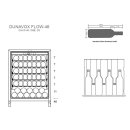 DUNAVOX Unterbau Weinkühler Flow, 82cm, 138L, 46 Flaschen, schwarz, DAUF-46.138B
