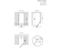 DUNAVOX Unterbau Weinkühler Flow-32  DAUF-32.83B, Höhe 820mm, 32 Flaschen, schwarz