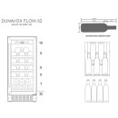 DUNAVOX Unterbau Weinkühler Flow-32  DAUF-32.83B, Höhe 820mm, 32 Flaschen, schwarz
