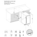 DUNAVOX Unterbau Weinkühler Flow-32 DAUF-32.83SS, Höhe 820mm, 83L, 32 Flaschen, Edelstahl