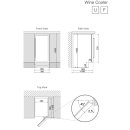 DUNAVOX Unterbau Weinkühler Flow-32 DAUF-32.83SS, Höhe 820mm, 83L, 32 Flaschen, Edelstahl