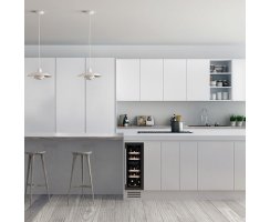 DUNAVOX Unterbau Weinkühler Flow-17 DAUF-17.58DB, Höhe 813mm, 17 Flaschen, schwarz