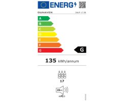 DUNAVOX Unterbau Weinkühler Flow-17 DAUF-17.58DB, Höhe 813mm, 17 Flaschen, schwarz