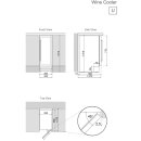 DUNAVOX Unterbau Weinkühler Flow-17 DAUF-17.58DB, Höhe 813mm, 17 Flaschen, schwarz