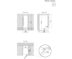 DUNAVOX Unterbau Weinkühler Flow-19 DAUF-19.58B, Höhe 813mm, 19 Flaschen, schwarz