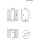 DUNAVOX Unterbau Weinkühler Flow-19 DAUF-19.58B, Höhe 813mm, 19 Flaschen, schwarz