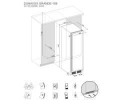 DUNAVOX Stand Weinkühler Grande-166 - Höhe 177cm - 166 Flaschen - schwarz - DX-166.428DBK
