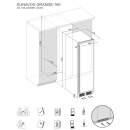 DUNAVOX Stand Weinkühler Grande-166 - Höhe 177cm - 166 Flaschen - schwarz - DX-166.428DBK
