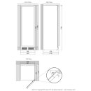 DUNAVOX Stand Weinkühler Grande-166 - Höhe 177cm - 166 Flaschen - schwarz - DX-166.428DBK