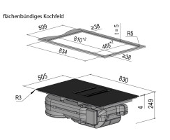 berbel Kochfeldabzug Downline Compact BKA 83 DLC (Abluft oder Umluft) inkl. 5-Jahre-Garantie 1100061