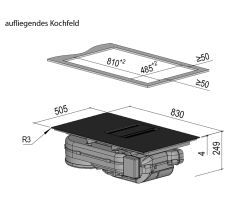 berbel Kochfeldabzug Downline Compact BKA 83 DLC (Abluft oder Umluft) inkl. 5-Jahre-Garantie 1100078
