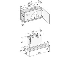 Miele Flachpaneel-Dunstabzugshaube DAS 2920 Edelstahl - 90 cm