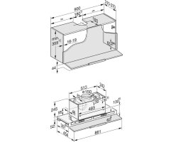Miele Flachpaneel-Dunstabzugshaube DAS 8930 Edelstahl - 90 cm