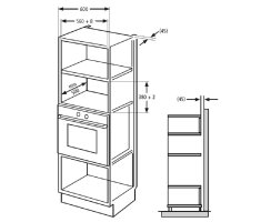 Oranier Einbau-Mikrowelle, 900 W, 1000 W Grill, für 38cm Nische pureBlack KMG380 (9802 20)