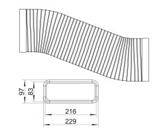 Naber COMPAIR STEEL flow® flex 150 Flachkanalrohr Aluminium 1000 mm 4061002